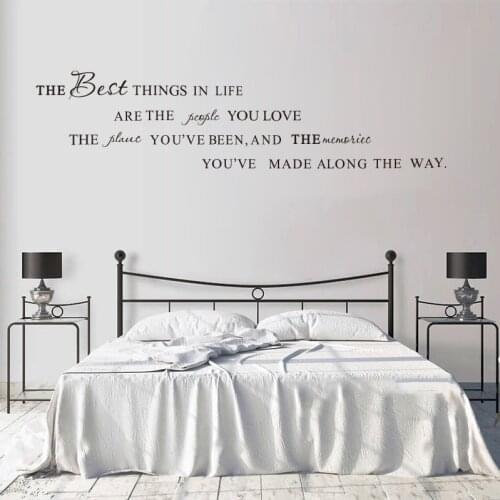 The best thing in life vinyl wall decal art love memories carving sticker original fashion home decoration painting SP-045