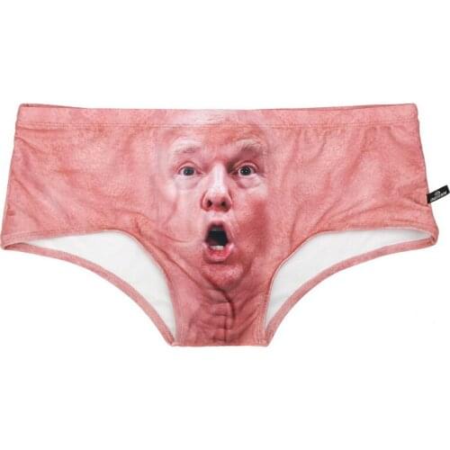 SD340 sexy face printing swim trunk boxers shorts men swimwear summer beach swimming shorts swimsuit men board surfing briefs