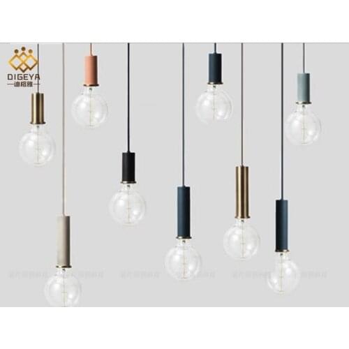 Modern nordic led stone led crystal pendant lights lustre pendente ring lamp hang dining rooom livingroom