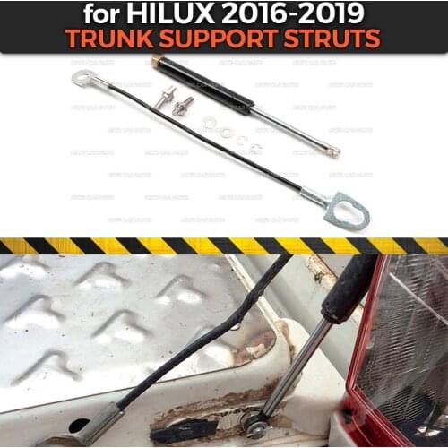 Trunk support strut case for Toyota Hilux 2016-2019 Stainless steel 1 set / 1 pc molding decoration car styling exterior