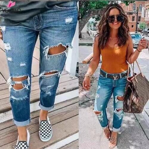 VOLALO Women's Straight Jeans