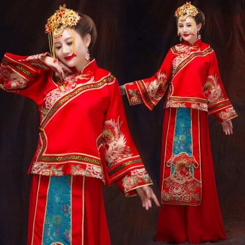 Women Bridal Gowns Retro Chinese Marriage Costume Male Wedding Cuit Chinese Traditional Costume Chinese Ancient Costume 18