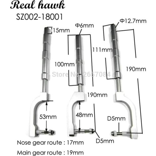 1 Set Aluminium Alloy Anti-Vibration Landing Gear For Scale RC Airplane 7-8Kg Shock Absorbing aircraft model parts