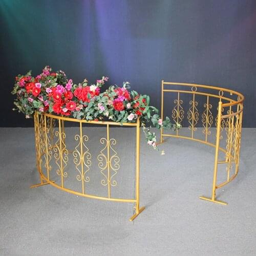1pcs New wedding props wrought iron curved fence road leading semi-circular fence surrounding stage layout iron stand