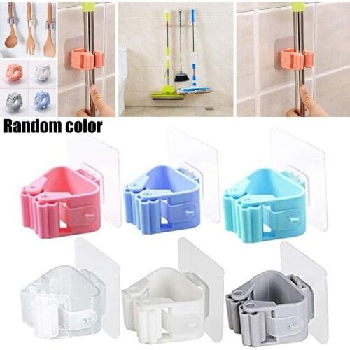 1 Mop Umbrella Stand 6 X 6 Cm Kitchen Broom Kitchenware Mop Holder, Bathroom Wall Sticker Mop Hook