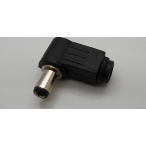 100pcs/lot 90 Degree DC 5.5mm x 2.5mm 5.5/2.5mm Male Soldering DIY Plug