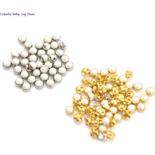 20pcs Ultra-small Pearl Buckle Doll Belt Buckle Mini FOR Blyth Doll Clothing Buckles Doll Buttons Doll Shoes Buckle