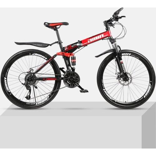 24/26 "21-Speed Mountain Folding Bicycle Double Shock Absorption Variable Speed Fast Bike For Male And Female Students