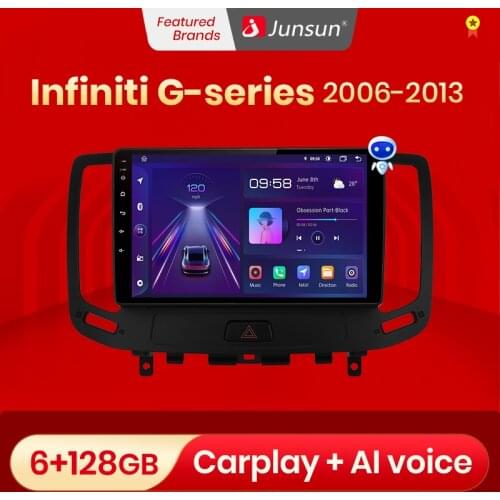 Junsun V1 Android 10.0 CarPlay Car Radio Multimedia Video Player Auto Stereo GPS For Infiniti G4 G25 G35 G37 2006-2013 2 din dvd