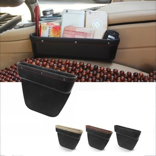 Car Styling Stowing Tidying Car Seat Crevice Pockets Leather Leak-Proof Storage Box Car Organizer Car Seat Side Gap Pocket