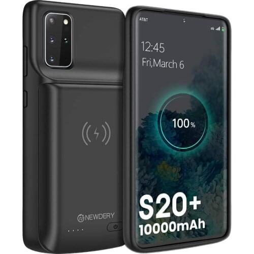 NEWDERY Battery Case for Galaxy S20 Plus10000mAh Qi Wireless Charging Supported Battery Charger Case for Samsung s20+ 5G