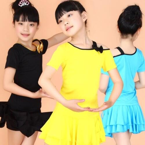 90-160cm Girl Kids Latin Dance Dress Children Fancy Sexy Dress Disfraz Infantil Samba Costume Children Salsa Rumba Tango Clothes