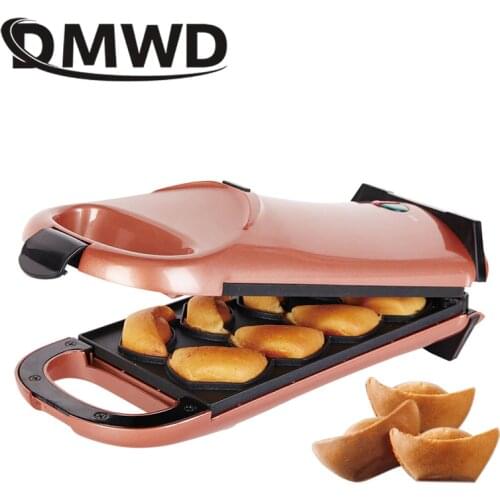 DMWD Electric multifunctional cartoon waffle cake maker Automatic non-stick muffin pancake baking machine Crepe cooker breakfast