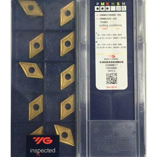 DNMG150404 UF DNMG150408 UG YG801 100% Made in Korea YG-1 Carbide blade Processing: stainless steel, steel, Cast iron etc