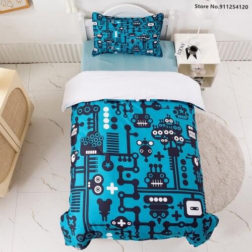 Traffic Track Bedding Sets Cartoon Quilt Cover Single Double Queen King Size Bed Cover Custom Duvet Cover 2/3 Piece for Girls