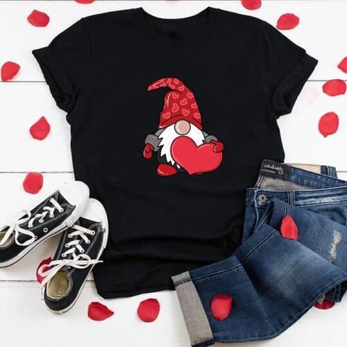 Valentines Day Aesthetic Graphic T Shirts Women Summer Clothes Tops Short Sleeve Plus Size S-5xl Oversized T Shirt for Lovers