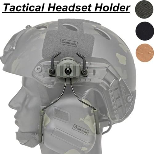 Airsoft Headphone Rail Adapter Set for Fast / MICH Combat Helmet Adapter Tactical Helmet Headset Holder
