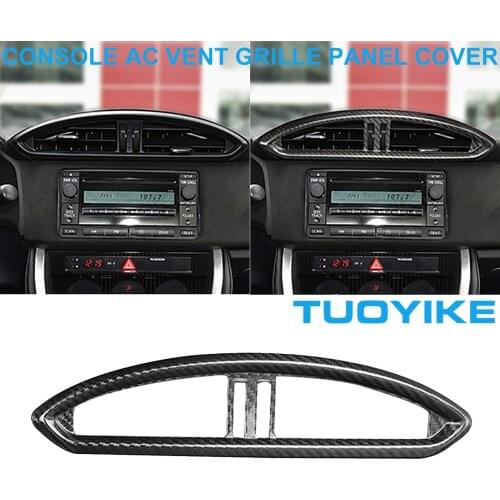 Car Styling Carbon Fiber Console Central AC Air Conditioner Vent Grille Outlet Cover Panel For Toyota GT86 Subaru BRZ 2012-2016