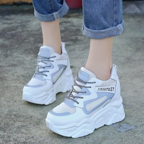 Rimocy Women Thick Bottom Platform Sneakers Height Increasing Casual Shoes Woman Autumn Winter Wedge Footwear Zapatos De Mujer