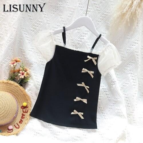 LISUNNY Baby Girls Summer Dress New Toddler Princess Dresses Suspender Skirt Infant Sweet Clothing Kids Sweet Voile Costumes