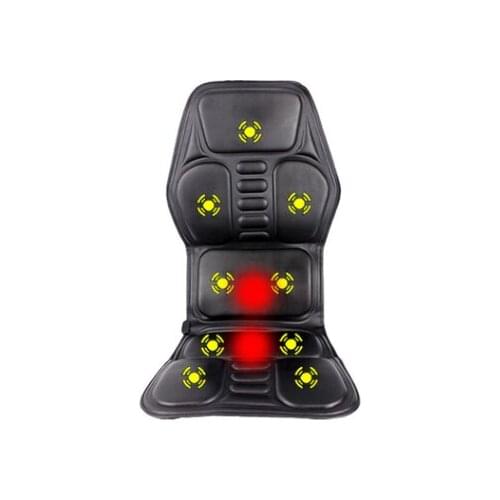 Car Home Office Full-Body Massage Cushion Heat Health Care Vibrate Mattress Back Neck Massage Chair Relaxation Car Seat 12V