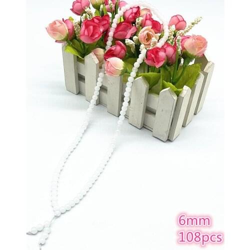 Fashion Womens White 3 Coil Decorative Bracelet Glass Beads Elastic Bracelet DIY Jewelry