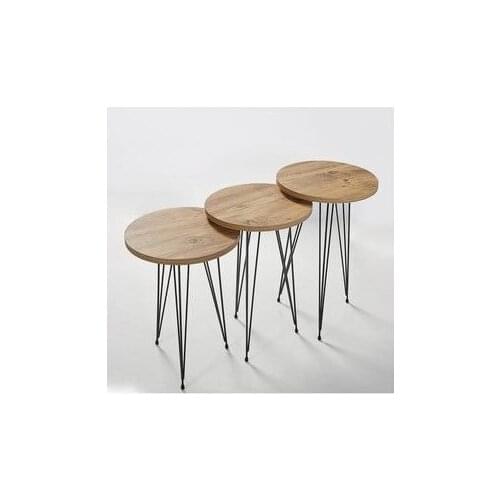 New Modern Zem Home Decor Walnut Pattern Triple Zigon Coffee table coffe table table basse