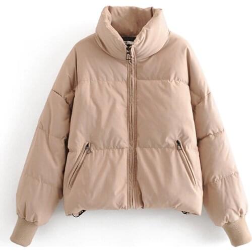 Obrix Female Streetwear Spring Autumn Loose Jacket Zipper Fly Cuffs Pockets Outerwear For Women