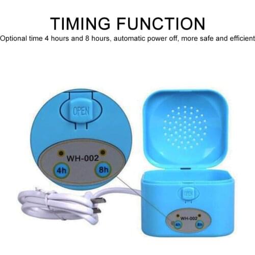 Hearing Aid Dehumidifier Dry Box with UV Sanitization Protection Dehumidifier Hearing Assistance Dryer Drybox Blue/Green Color