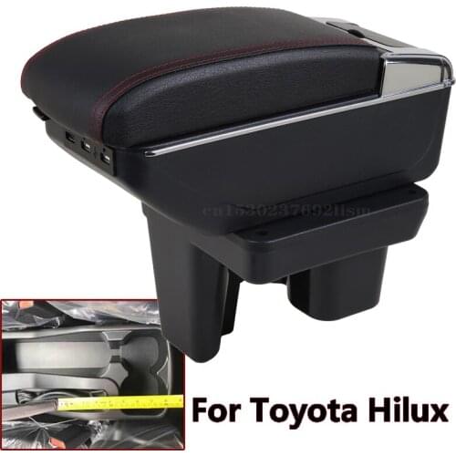 For Toyota Hilux Armrest Interior Center Console Storage Box Arm Rest Car-Styling Interior Decoration Accessories Parts