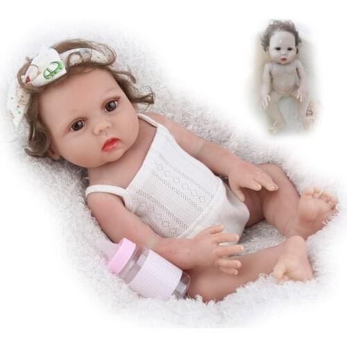 Full Soft Silicone Reborn Baby Dolls 48cm Lifelike Bebe Reborn Girl Doll Alive Bath Play Toys Kids Cute Menina Birthday Gifts