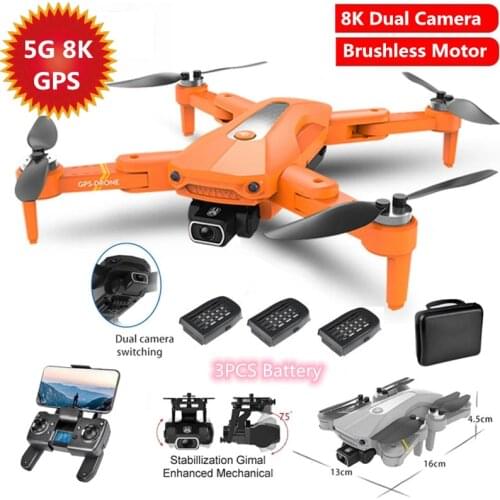 Professional 8K GPS Drone 8K Dual ESI Camera Aerial Photography Brushless Motor 2KM Foldable Quadcopter With Carry Bag 3 Battery