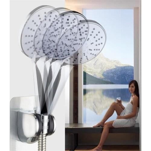 Adjustable Self-adhesive Handheld Plactis Polished Showerhead Holder Wall Mounted Bathroom Shower Holder Bracket