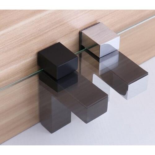 Modern Simple Glass Shelf Brackets Wall Mount Metal Adjustable L Shape Partition Bracket Clip Holder For Home Office Tsl1