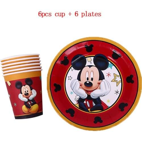 Red Mickey Mouse theme decoration supplies baby children birthday party supplies disposable children decoration anniversary part