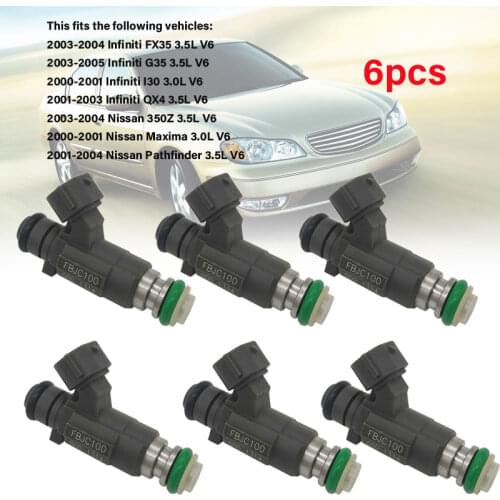 1Set Fuel Injectors FBJC100 for 2000-2005 Infiniti Nissan 3.0 3.5 V6 16600-5L700
