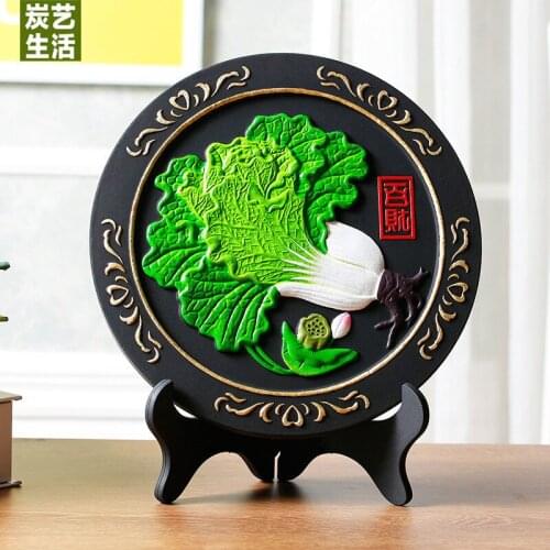 Living room decoration cabbage office desktop decoration interior decoration company store opening gifts Zhaocai decoration
