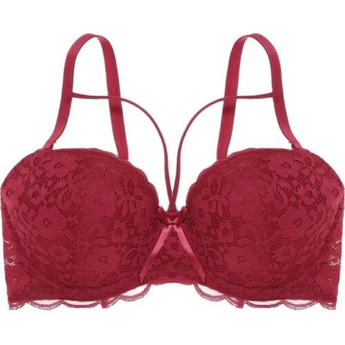 Sponge Lace Plus Size Bra For Women Fashion Sexy Lingerie Push Up Underwire Bra Ultra-thin Comfort Underwear 36/80-46/105 CD Cup