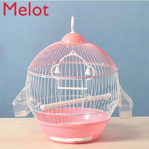 High-End Luxury round Bird Cage Peony Parrot Pearl Small Bird Cage Beautiful Environmental Protection Gardening Bird Cage Home