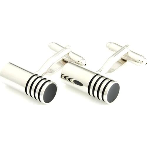 YH-1510 Fashion Black Enamel Cufflinks for Men-Factory Direct Selling