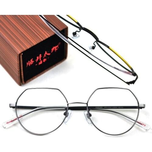 Posesion Vintage Alloy Irregular shape Optical Glasses Frame Metal Clear Lens Eyeglasses Handmade Women Men Myopia Eyewear