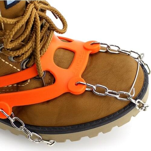 10 teeth stud crampon antiskid Snowshoe outdoor skid grip spike ice gripper winter walk no climb shoe cleat snowfield fish