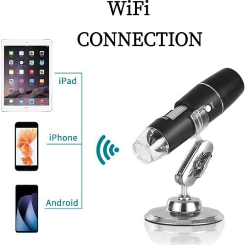 1000X electronic Microscope Wifi Microscope Magnifier child Microscopes With Stand For Android IOS IPhoneIPad Digital Microscope