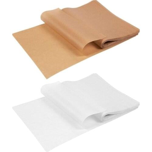 120 Pcs Baking Cooking Grilling Parchment Sheet Pan Liner Double Sided Silicone Oil Paper Non-Stick Steamer Pot Pad