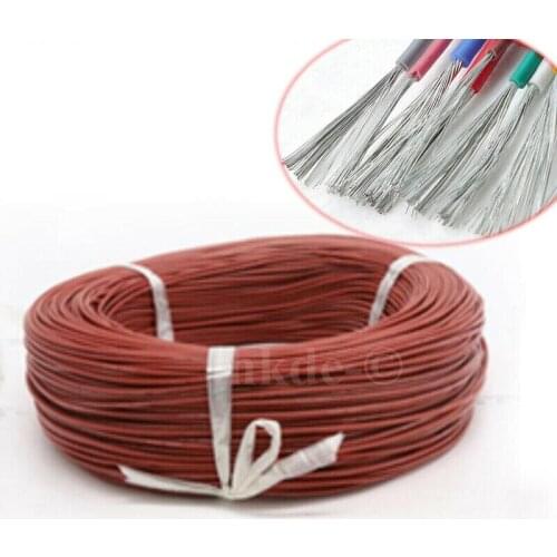 16AWG-30AWG UL3239 Brown Silicone Wire Tinned Copper Wire Ultra Flexiable Cable High Temperature Test Line Wire