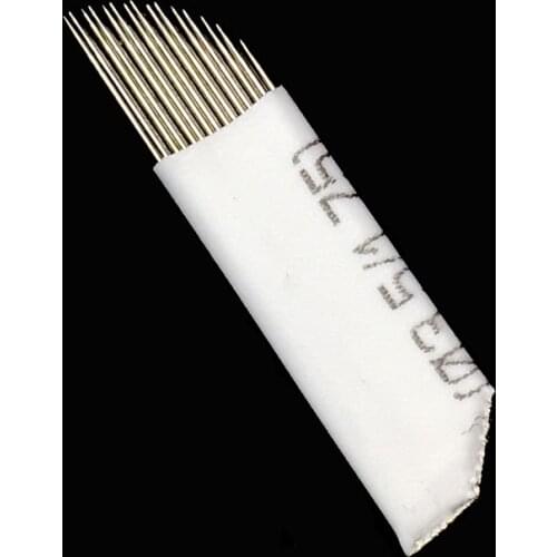 30 Double Row 15 Microblading Needle for Permanent Makeup Eyebrow Stainless Steel Tattoo Needles for Manual Pen Blades 15 Pins