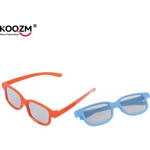 1pc 3D Glasses Children Size Circular Polarized Passive 3D Glasses For Real D 3D TV Cinema Movie 2 Colors