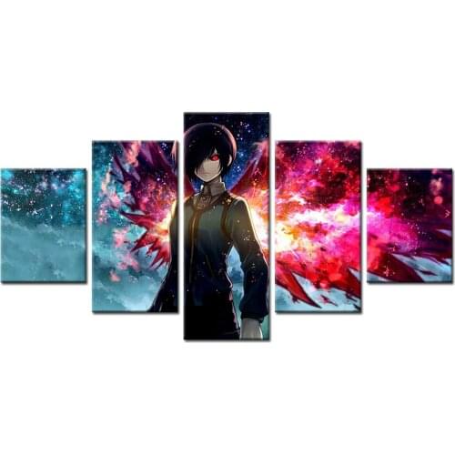 5 Pieces/sets Canvas Art Canvas Paintings 5 Panel Tokyo Ghoul Kirishima Touka Decorations For Home Wall Art Prints Canvas \A205
