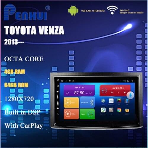 Car DVD for Toyota Venza (2013---)Car Radio Multimedia Video Player Navigation GPS Android 10.0 double din 5.0