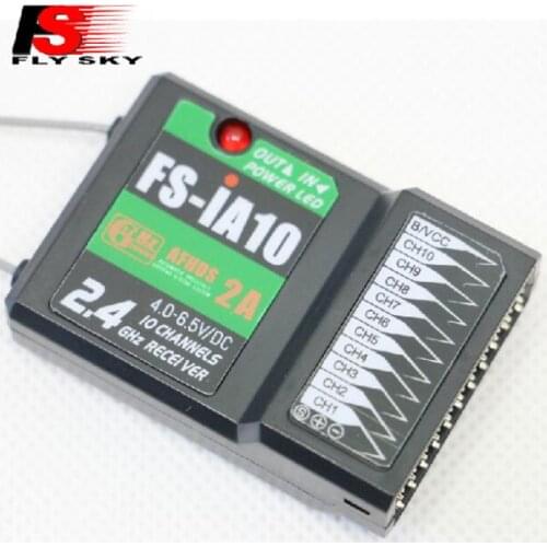 Free shipping 100% Genuine FlySky 10CH Channel Receiver FS-iA10 AFHDS 2A 2.4G system For FS-I10 Replacement